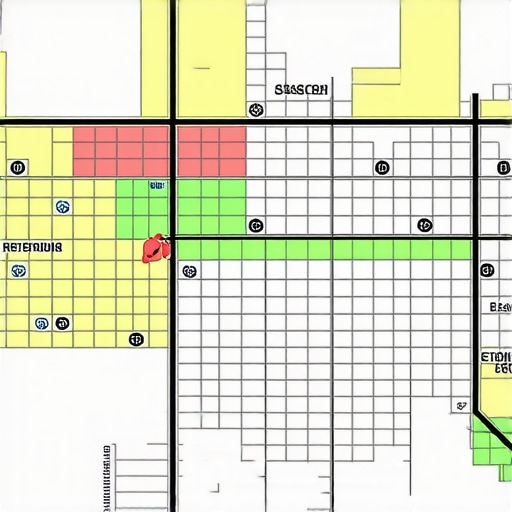 Dallas neighborhoods with marked zones for local search optimization