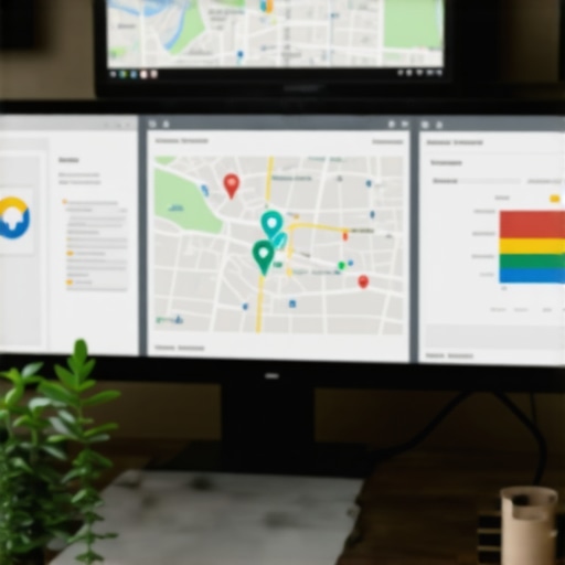 Digital Tools for Local SEO Management Screenshot of SEO software dashboard with maps and analytics