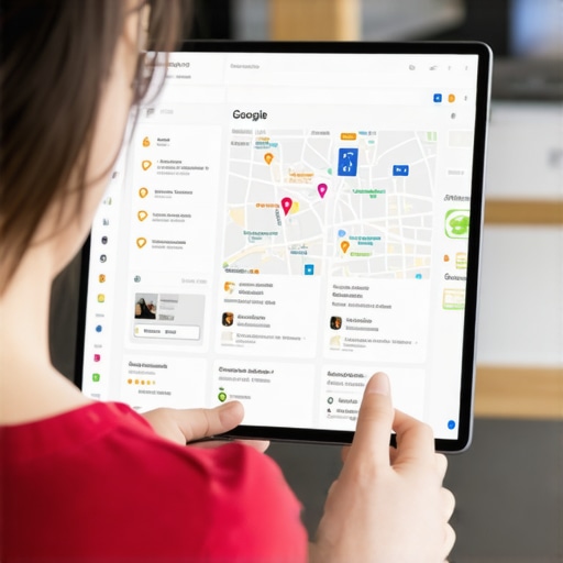 Dallas business owner optimizing Google My Business profile with photos and reviews