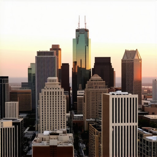 Dallas Google Maps Optimization Cityscape of Dallas with Google Maps interface highlighting local SEO