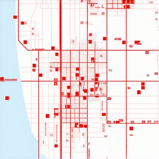 Dallas city map showing local business rankings in Google Maps