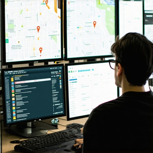 A professional reviewing SEO dashboards for Dallas local rankings