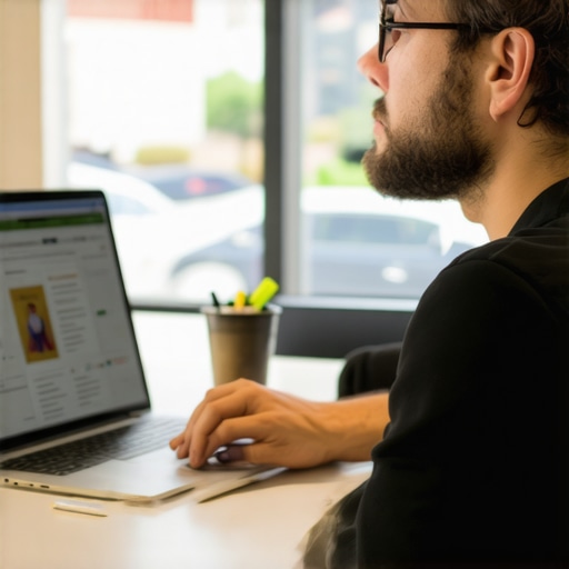 Business owner updating Google My Business profile in Dallas