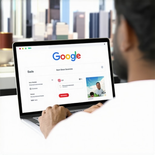 Business owner editing Google Business Profile with Dallas landmarks